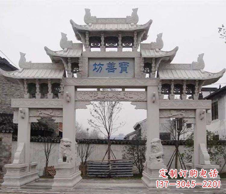 苏州领雕塑：精美石牌坊石雕艺术品