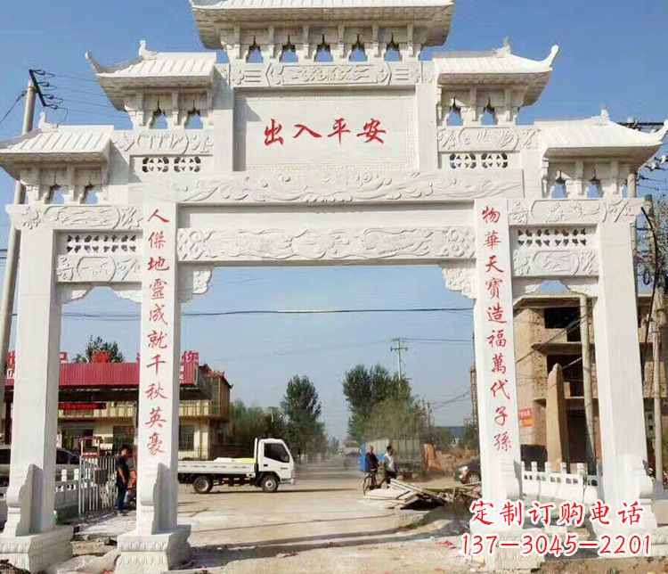 苏州三门石牌坊石雕艺术
