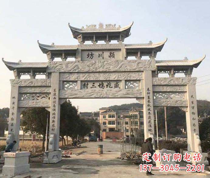 苏州特色大理石牌坊雕塑