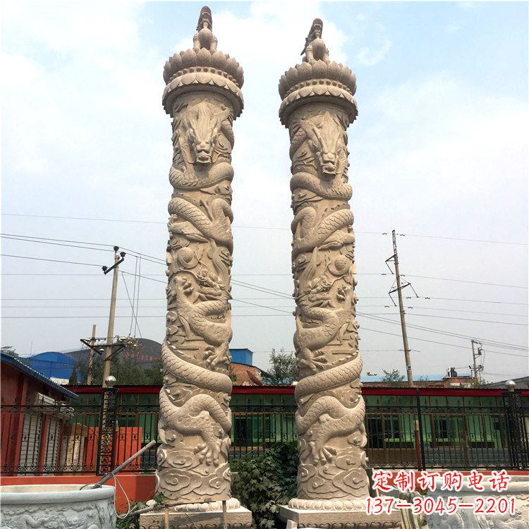 苏州石雕华表盘龙柱，雕塑工艺的精美展示