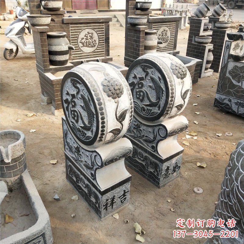 苏州石雕青石门墩雕塑