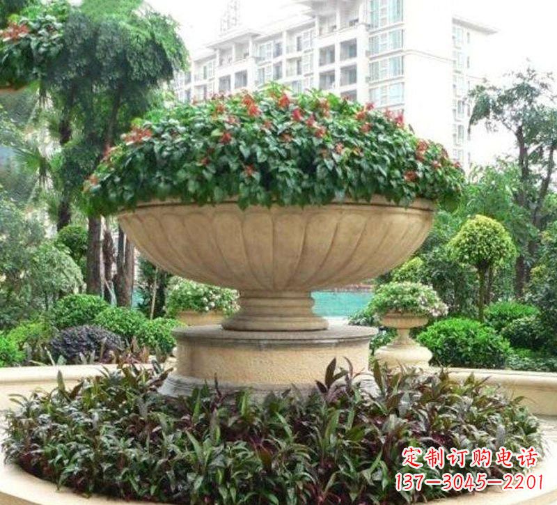 苏州石雕小区花盆