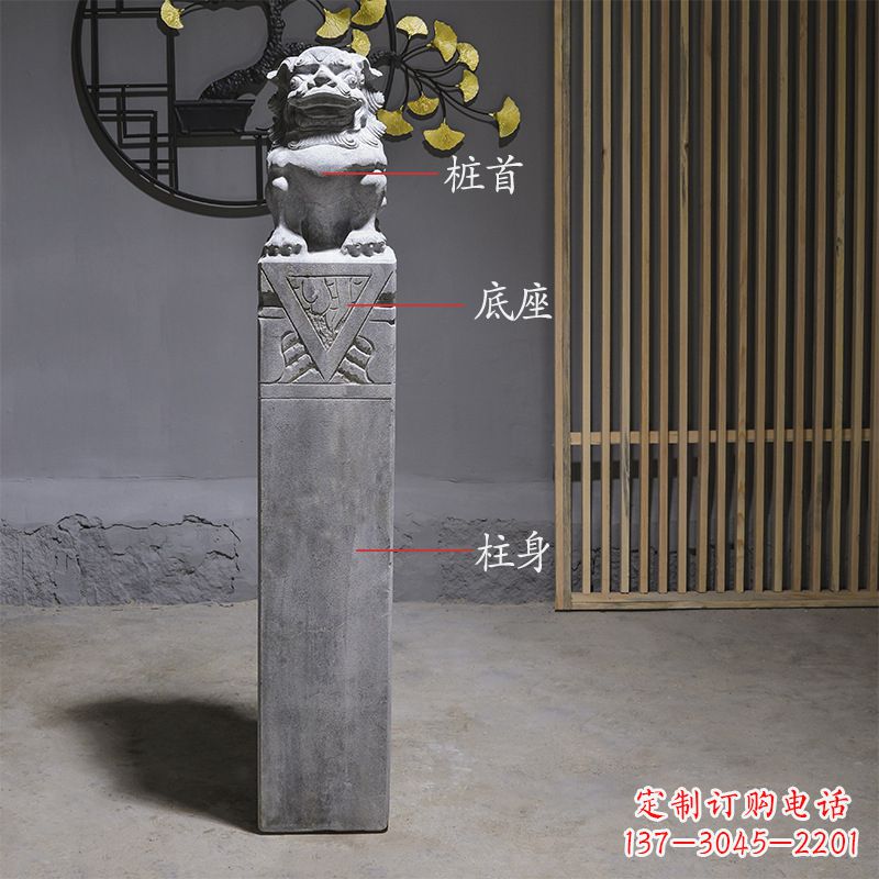 苏州拴马桩石雕仿古石狮子