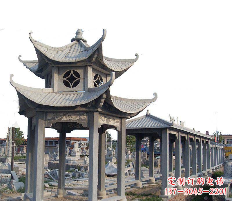 苏州双层仿古凉亭石雕
