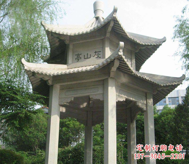 苏州双层石凉亭石雕