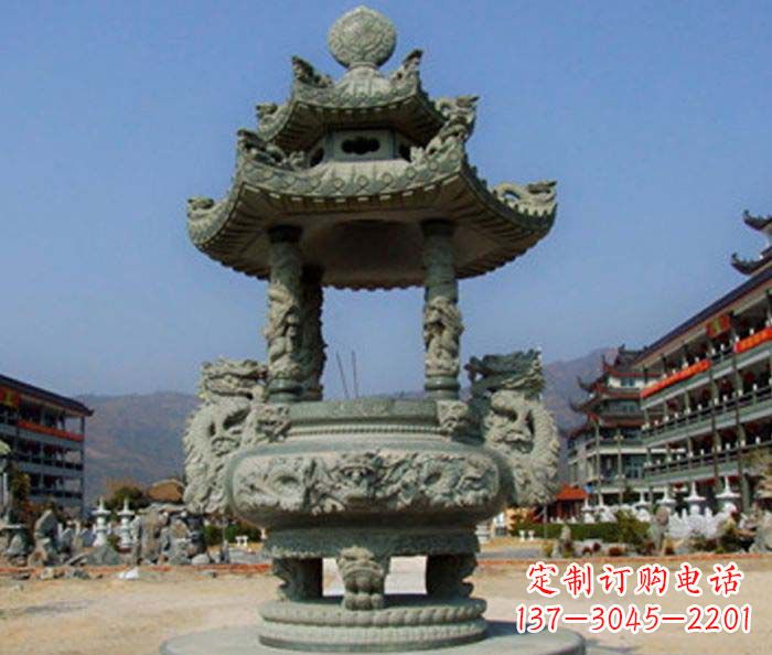 苏州寺庙景观仿古石香炉