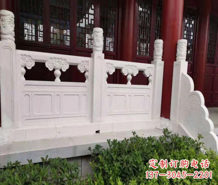 苏州寺庙景观汉白玉石浮雕栏板 (3)