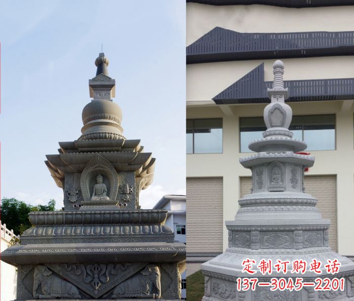 苏州寺庙景观舍利塔石雕 (3)