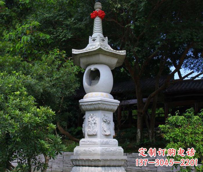 苏州寺庙景观舍利塔石雕 (2)