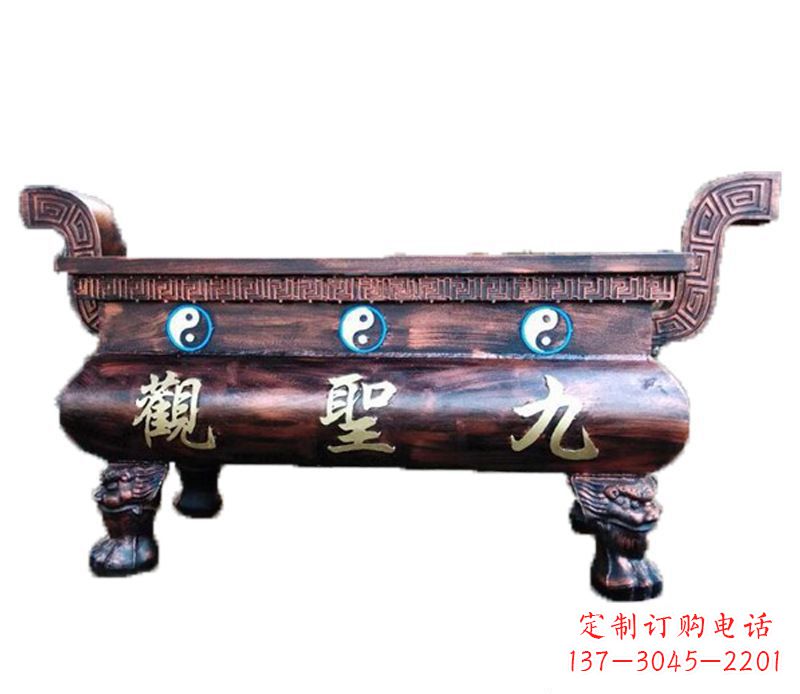苏州寺庙九龙香炉铜雕