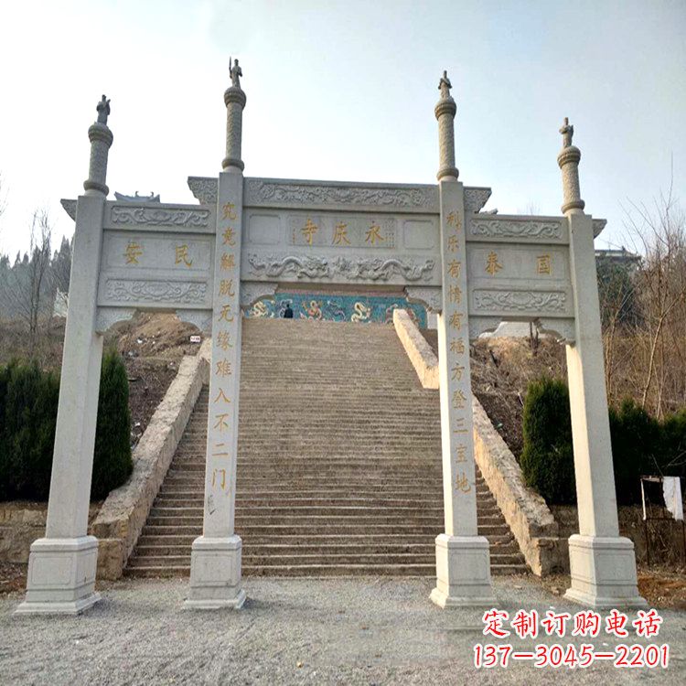苏州寺庙入口无楼牌坊