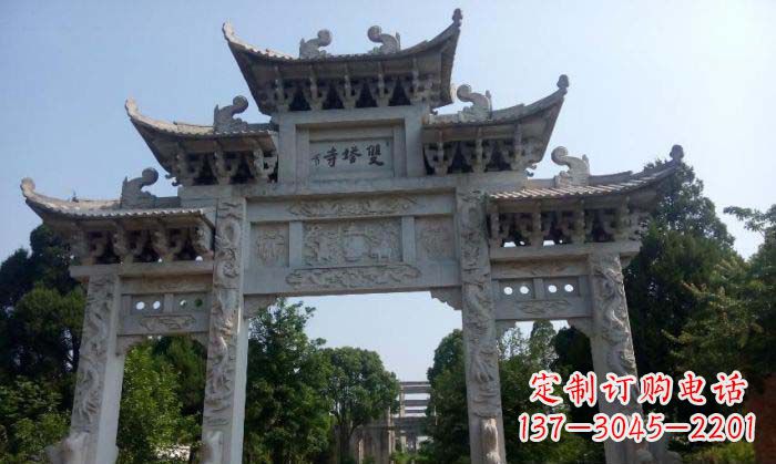 苏州寺庙三门五楼石牌坊