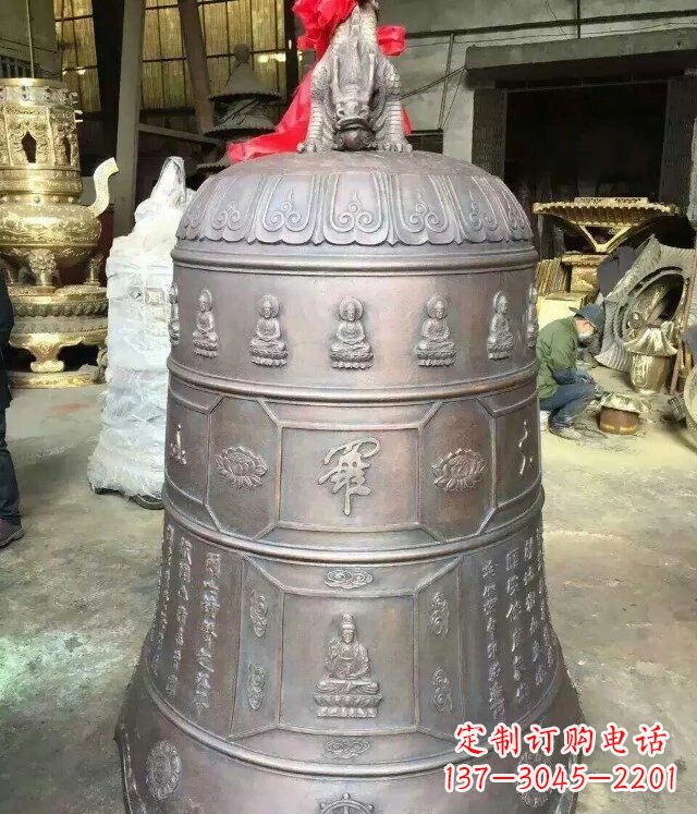 苏州寺庙铜雕钟铸铜钟雕塑