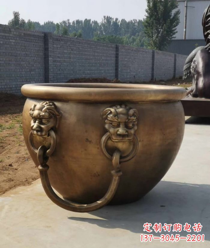 苏州寺庙铜雕水缸