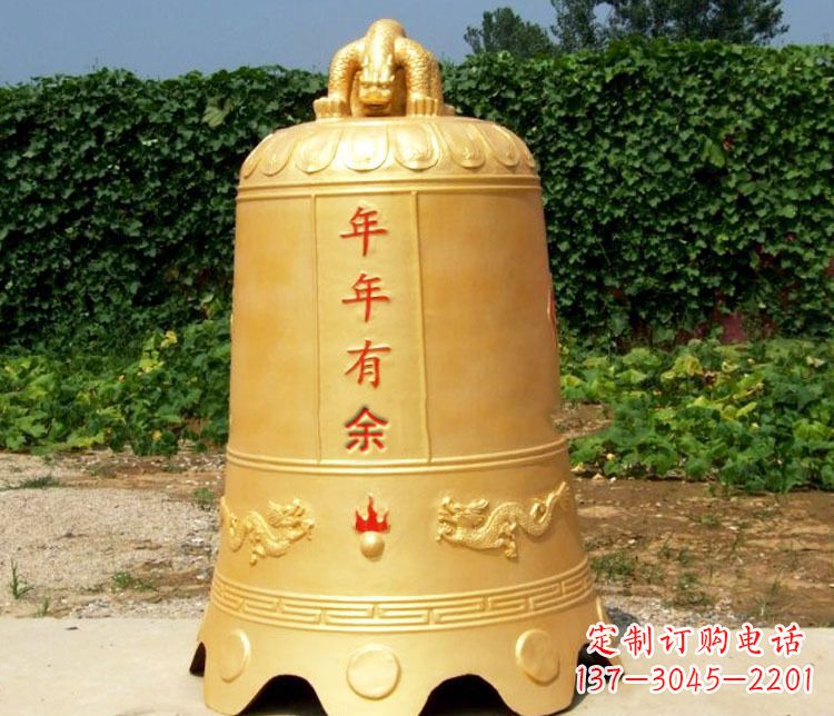 苏州寺庙铜钟雕塑 (2)