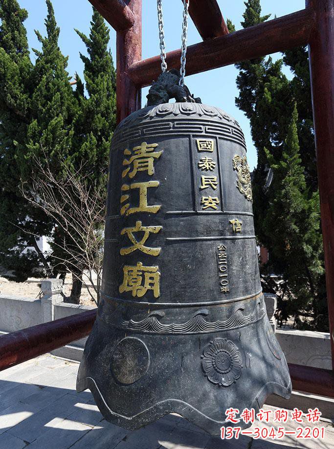 苏州寺庙铜钟雕塑 (5)
