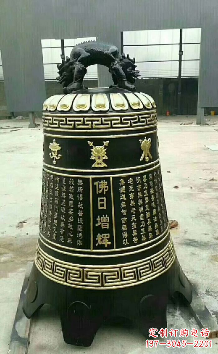 苏州寺庙铜钟雕塑 (6)