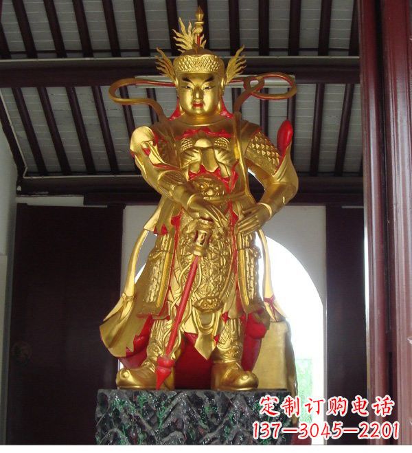 苏州寺庙韦陀菩萨铜雕
