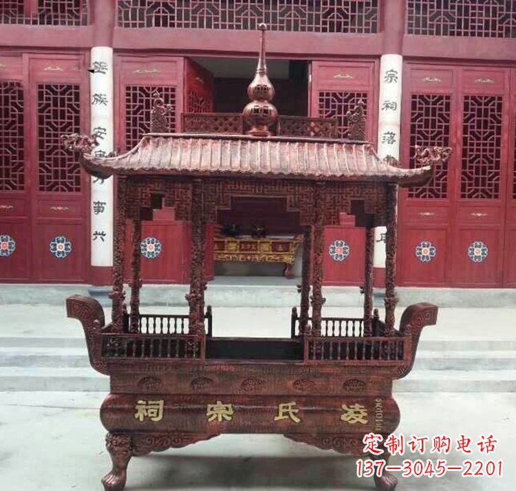 苏州寺庙香炉铜雕