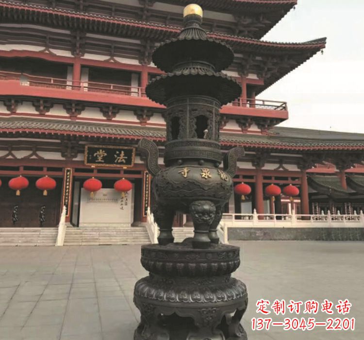 苏州寺庙香炉铜雕222