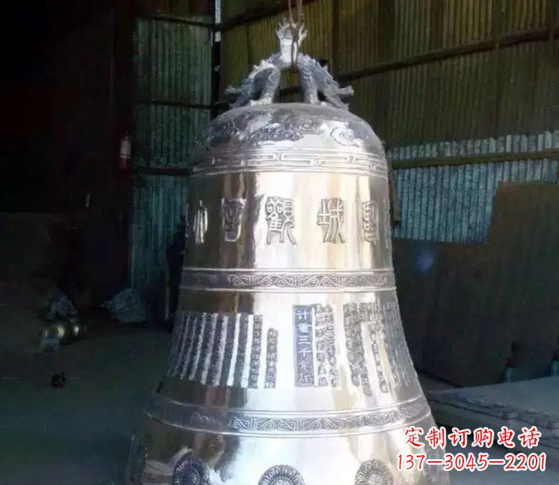 苏州寺庙铸铁铜钟雕塑