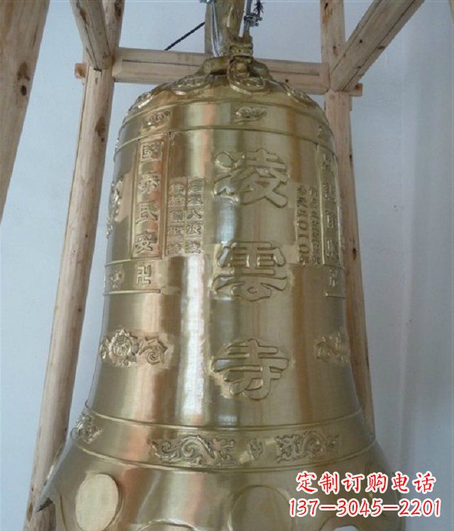 苏州寺庙铸铜钟雕塑 (2)