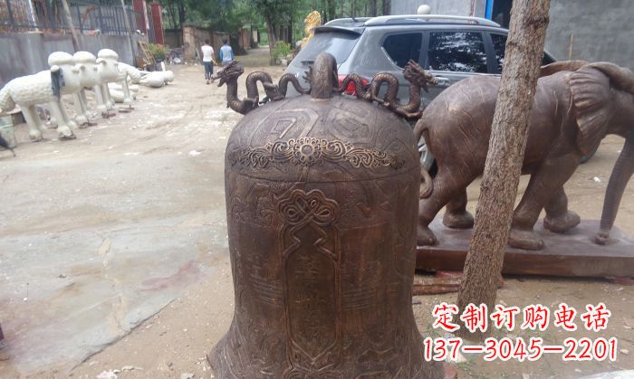 苏州寺庙铸铜钟铜雕 (3)