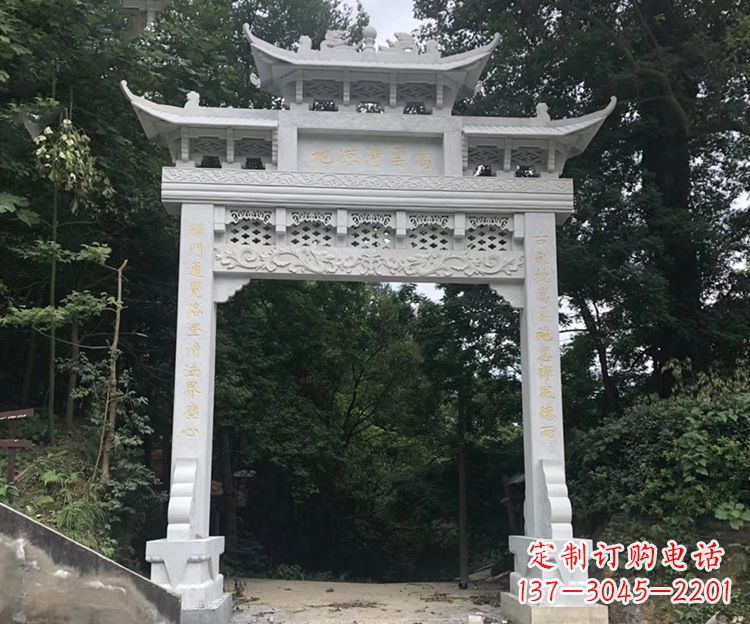 苏州寺院牌坊石雕