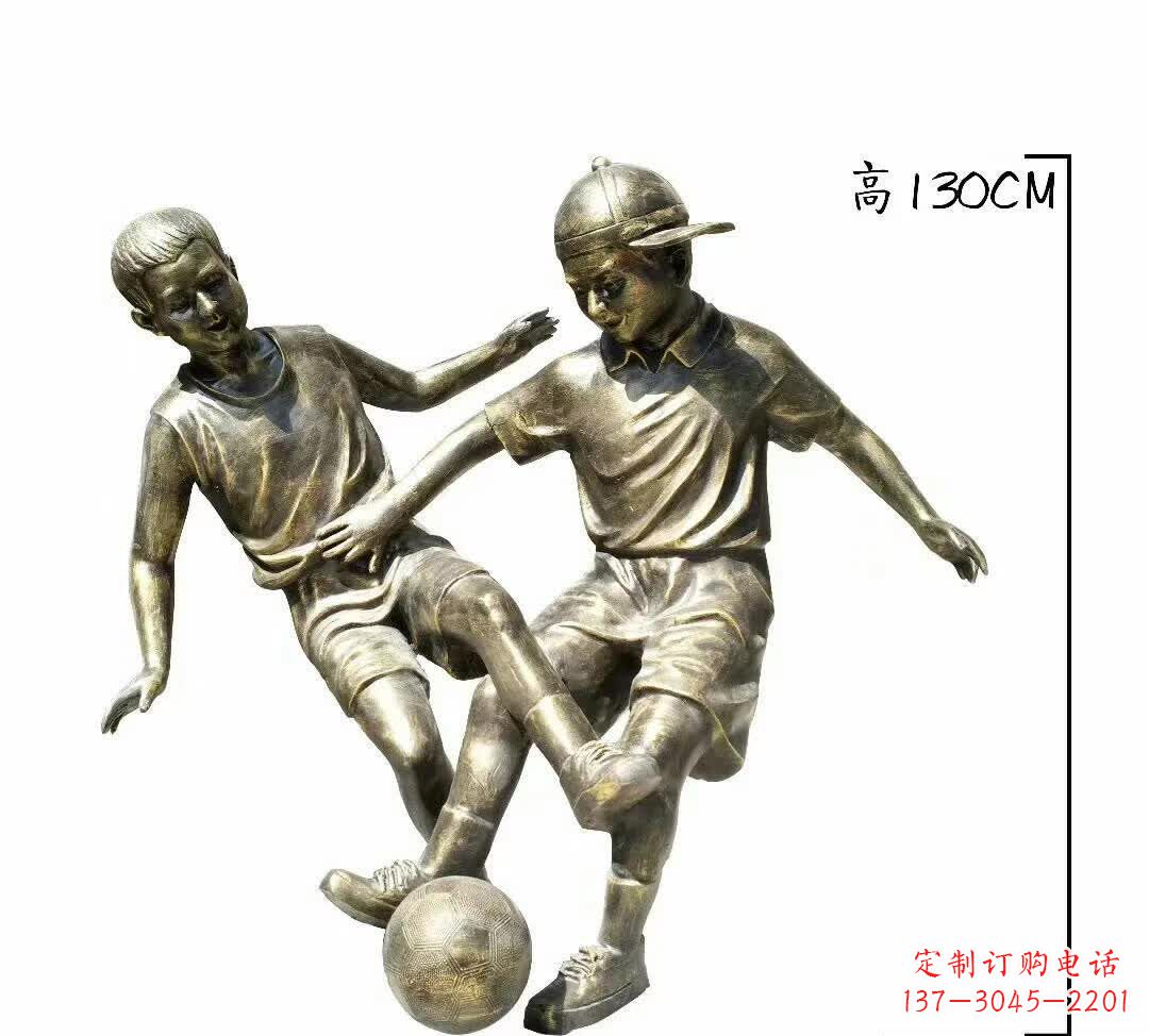 苏州踢足球人物铜雕112
