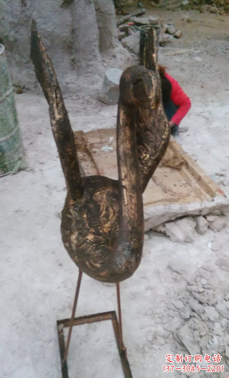 苏州天鹅动物铜雕 (2)