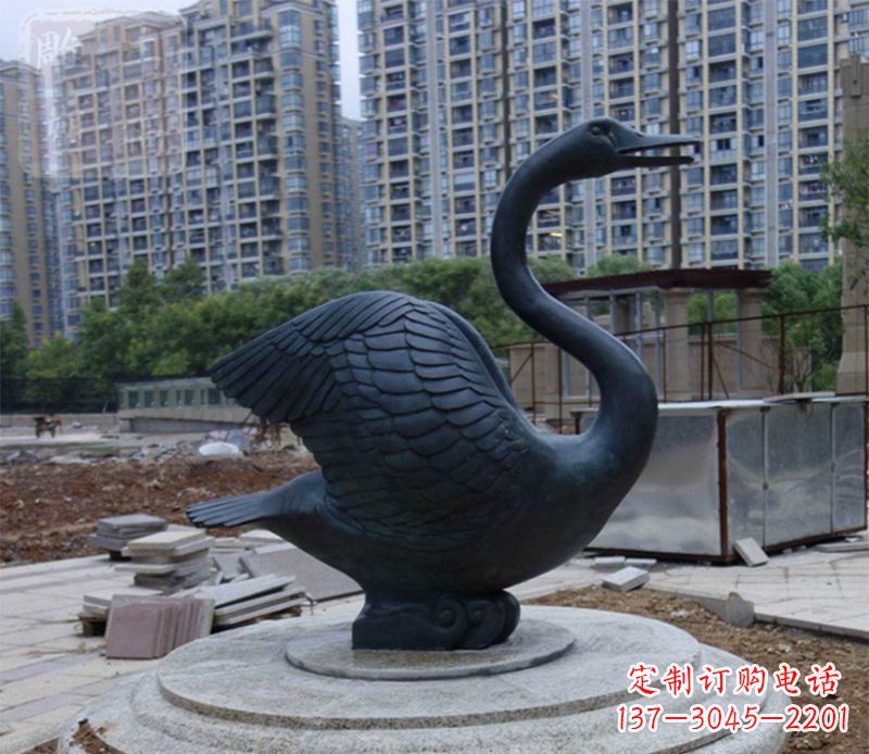 苏州天鹅动物铜雕
