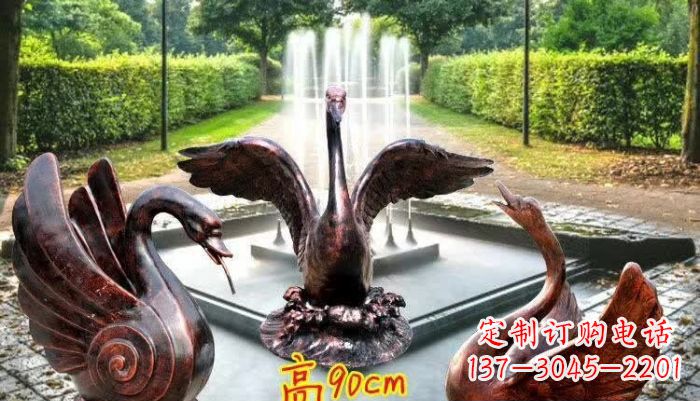 苏州天鹅喷泉铜雕塑