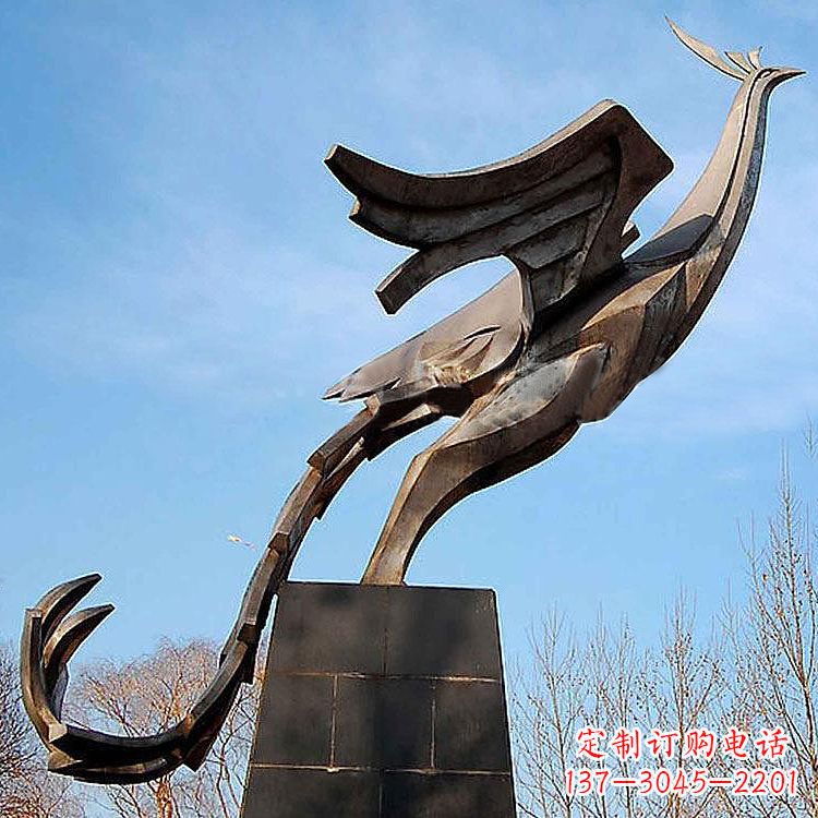 苏州铜雕百鸟之王凤凰景观雕塑