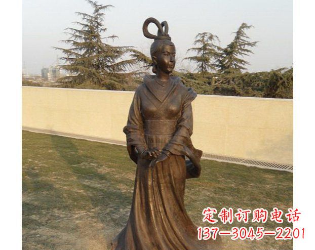 苏州铜雕古代美女人物雕塑