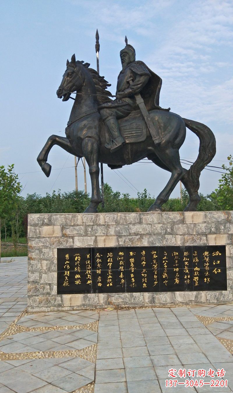 苏州铜雕古代名人岳飞