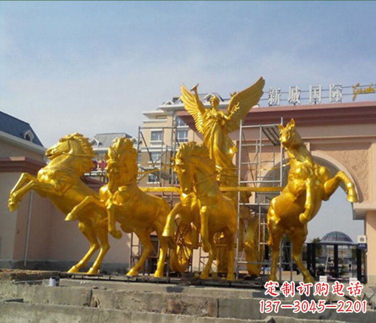 苏州铜雕广场阿波罗战马雕塑