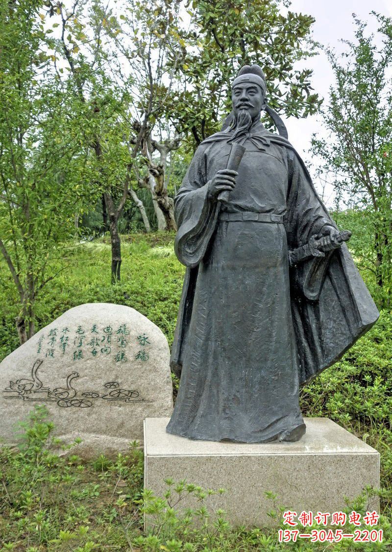苏州铜雕骆宾王古代名人雕塑