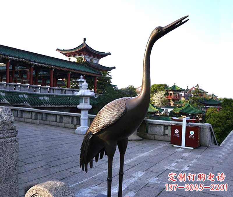 苏州铜雕仙鹤雕塑