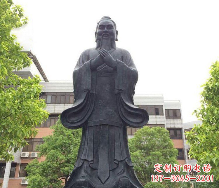 苏州铜雕学校孔子圣人雕塑摆件