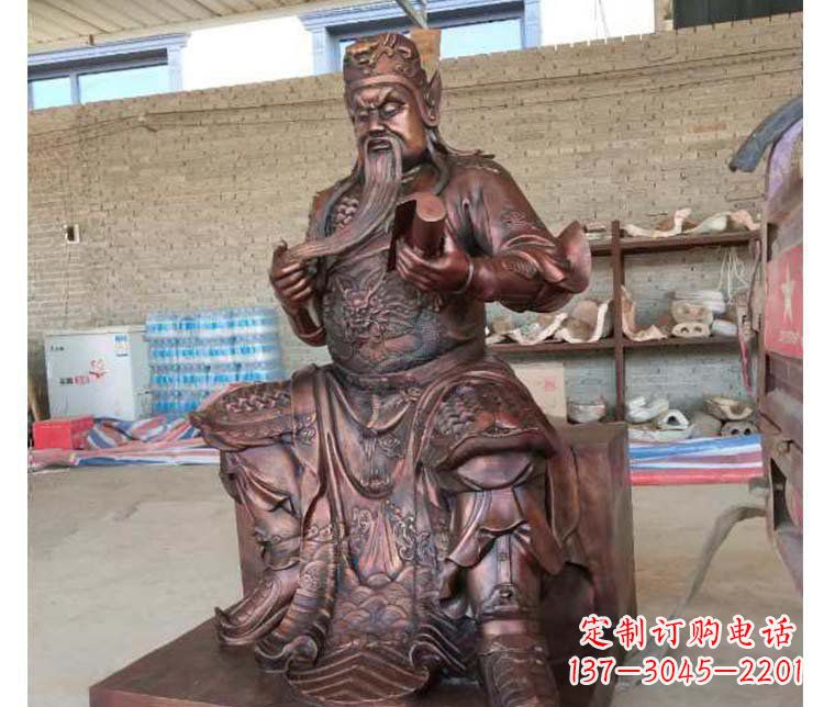苏州铜雕镇宅关公寺庙神像雕塑摆件 (3)