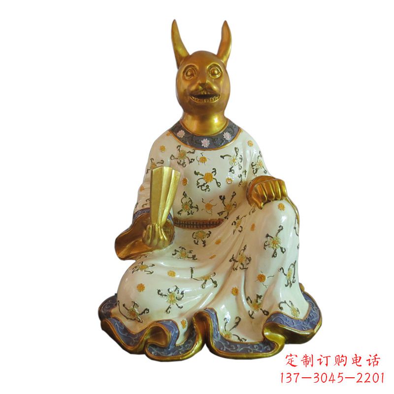 苏州兔-玻璃钢彩绘生肖雕塑