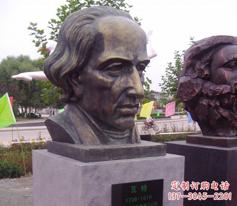 苏州瓦特胸像名人铜雕