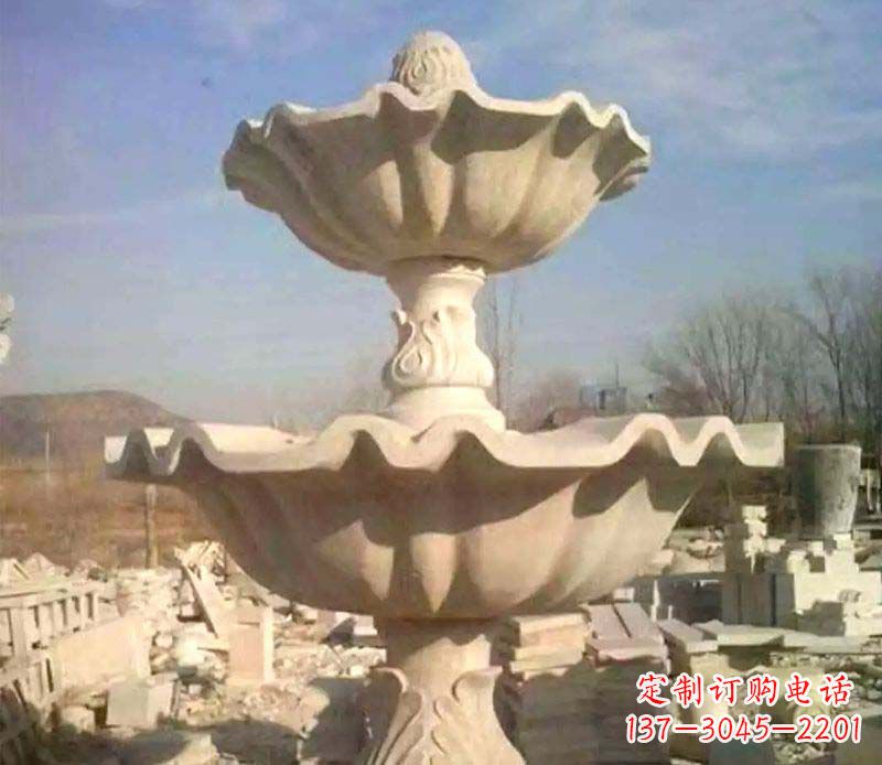 苏州晚霞红大型喷泉石雕
