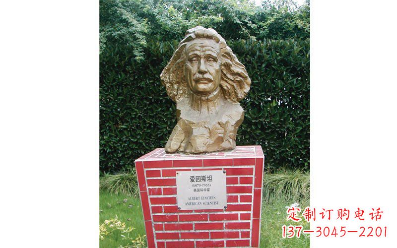 苏州西方名人爱因斯坦头像铜雕