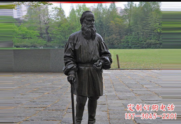 苏州西方名人托尔斯泰铜雕