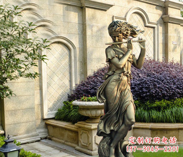 苏州西方女人别墅景观铜雕塑