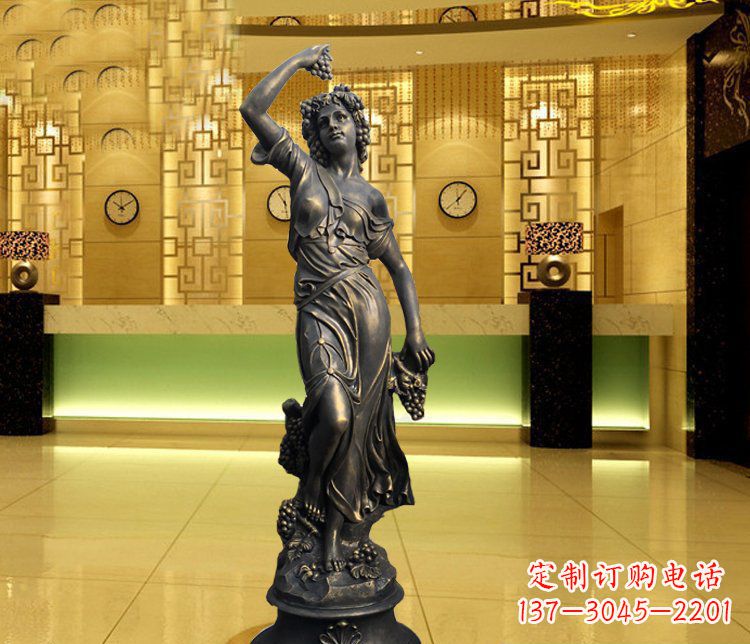 苏州西方女人别墅景观铜雕塑 (2)
