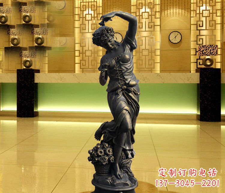 苏州西方女人别墅景观铜雕