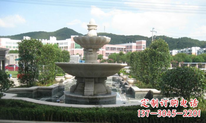 苏州小区景观大理石喷泉石雕 (2)