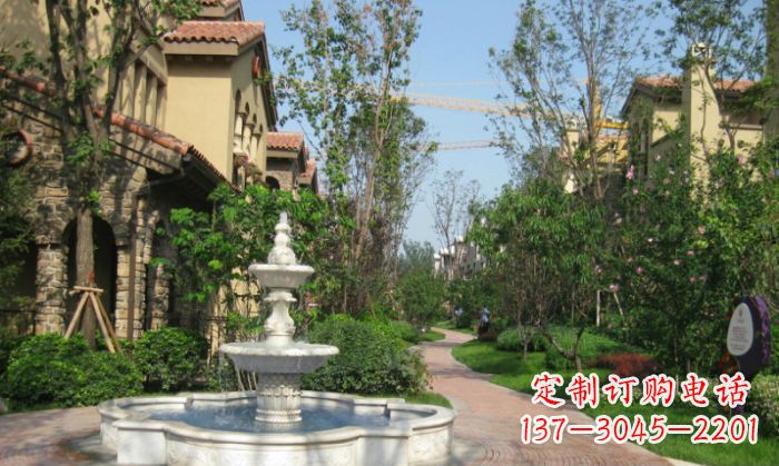 苏州小区景观大理石喷泉石雕 (5)